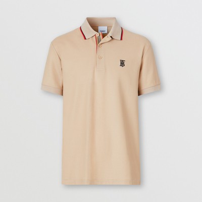 beige burberry polo