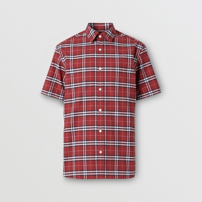 red burberry shirt mens