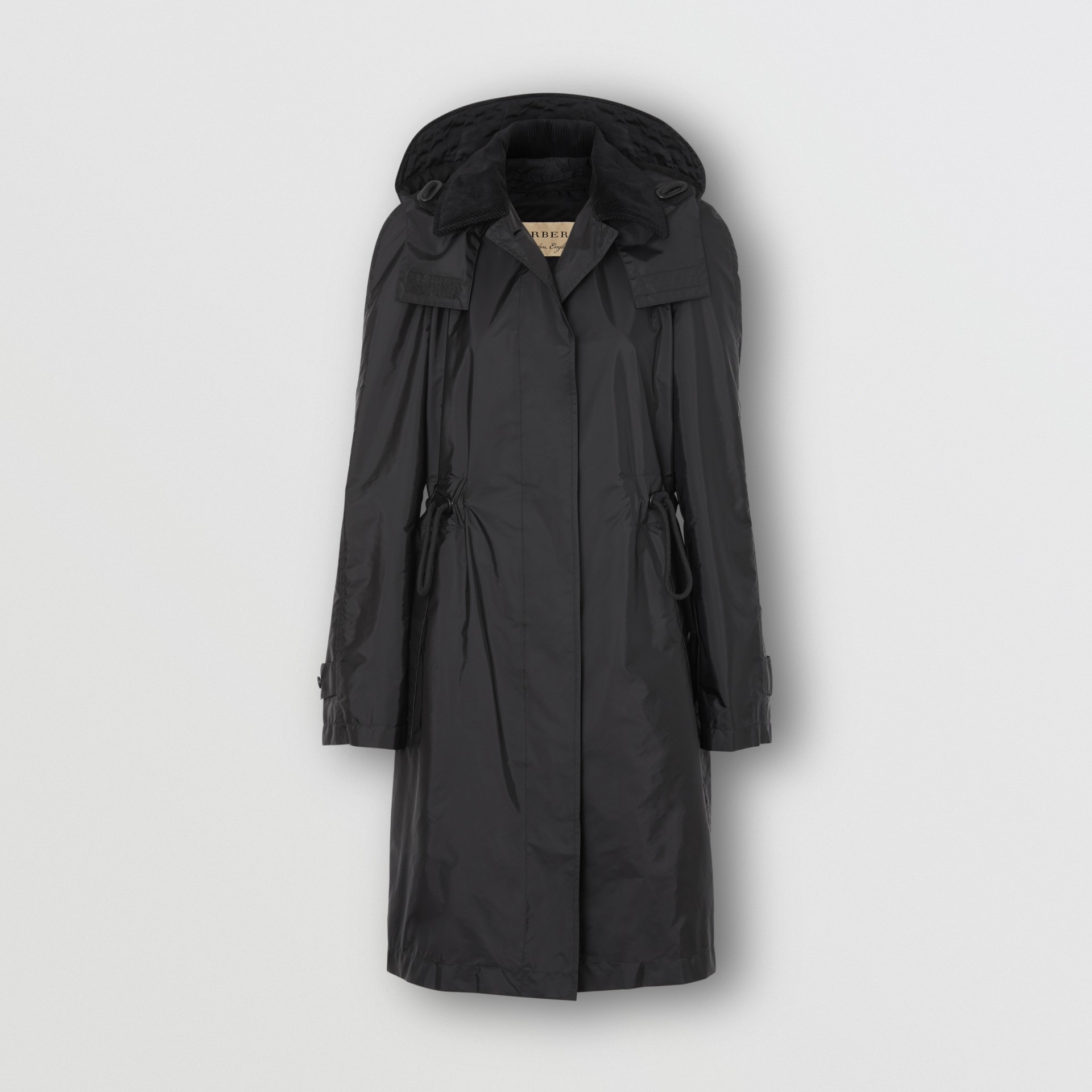 Detachable Hood Taffeta Parka in Black - Women | Burberry United States