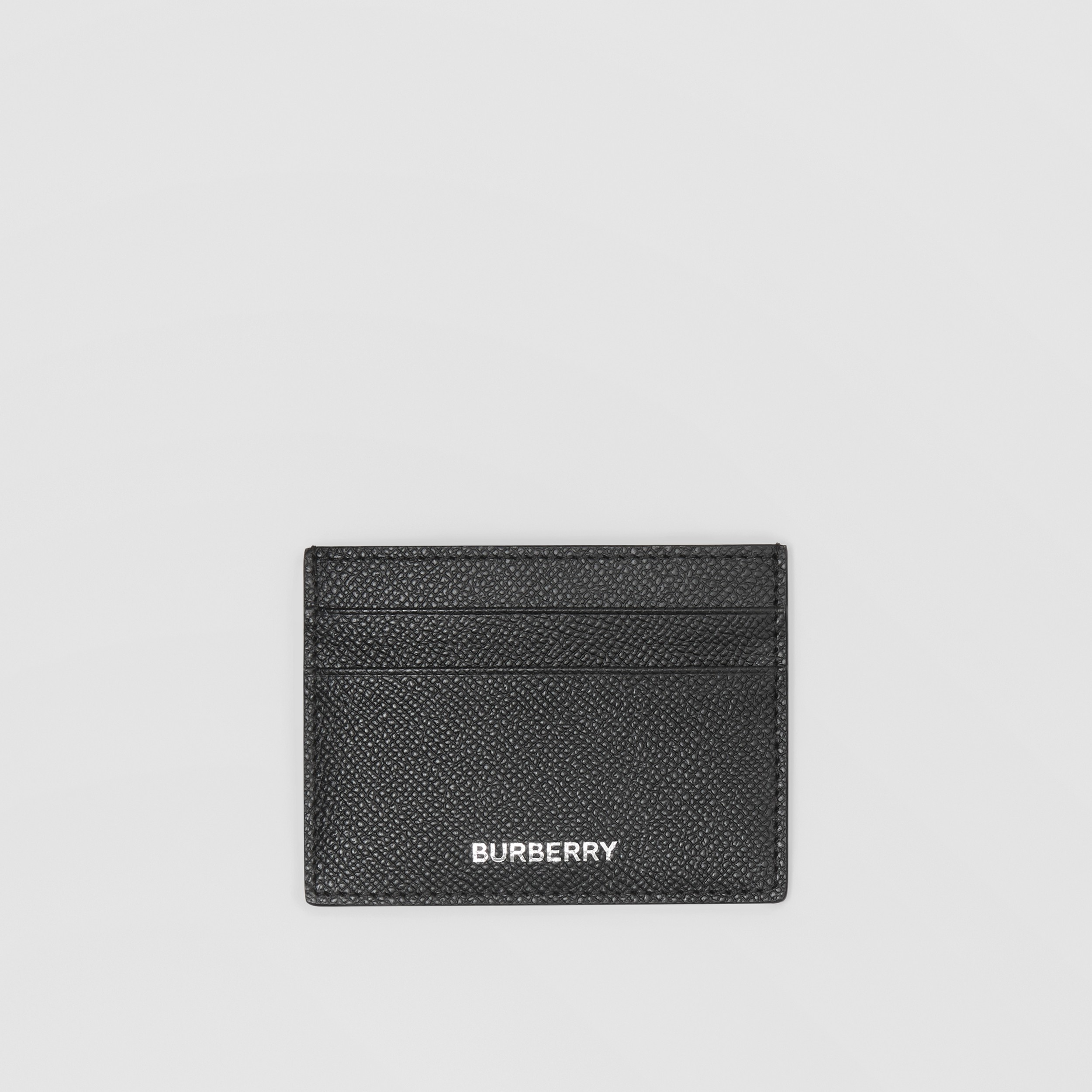 粒纹皮革卡片夹 (黑色) - 男士 | Burberry® 博柏利官网 - 1