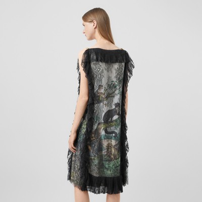 green lace dress burberry