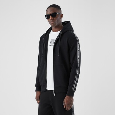 mens black burberry hoodie