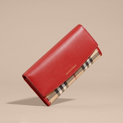 red burberry wallet