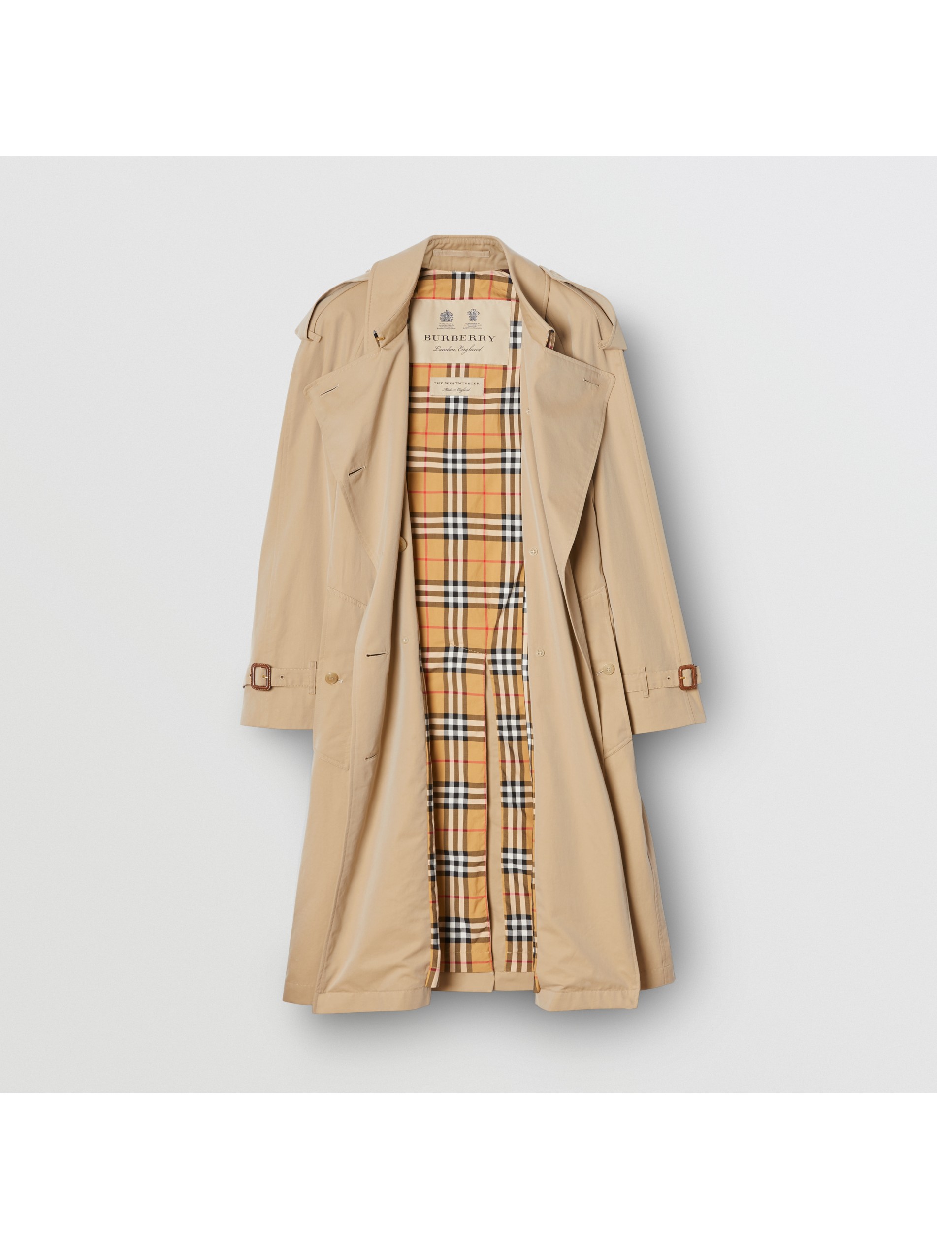 中长款 heritage trench 风衣 (蜜色) - 女士 | burberry 博柏利