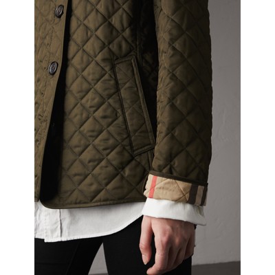 burberry quilted jacket olive