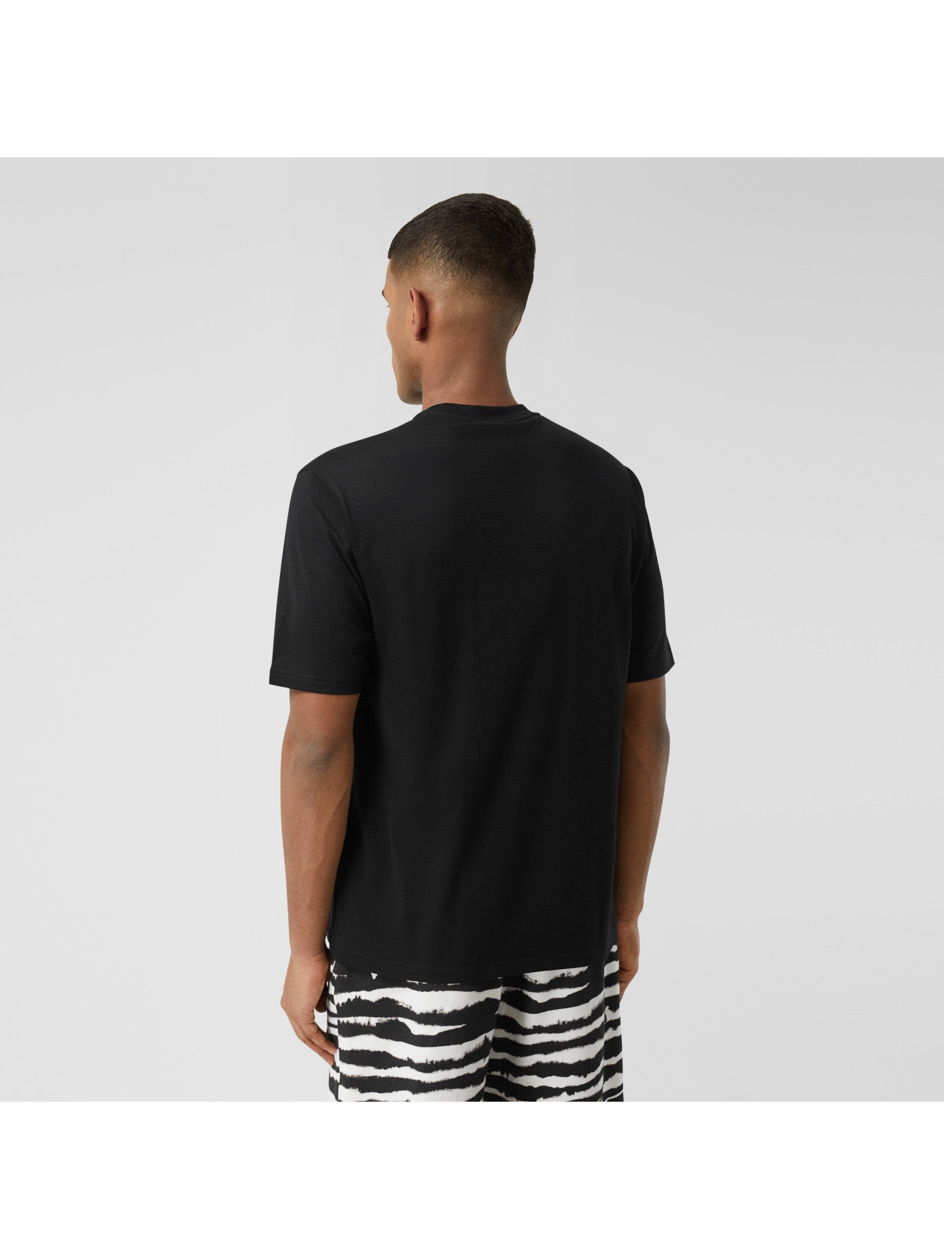 黑色 徽标印花棉质 t 恤衫 产品图片21