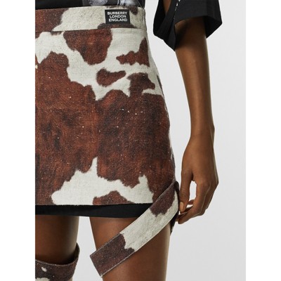 burberry print mini skirt