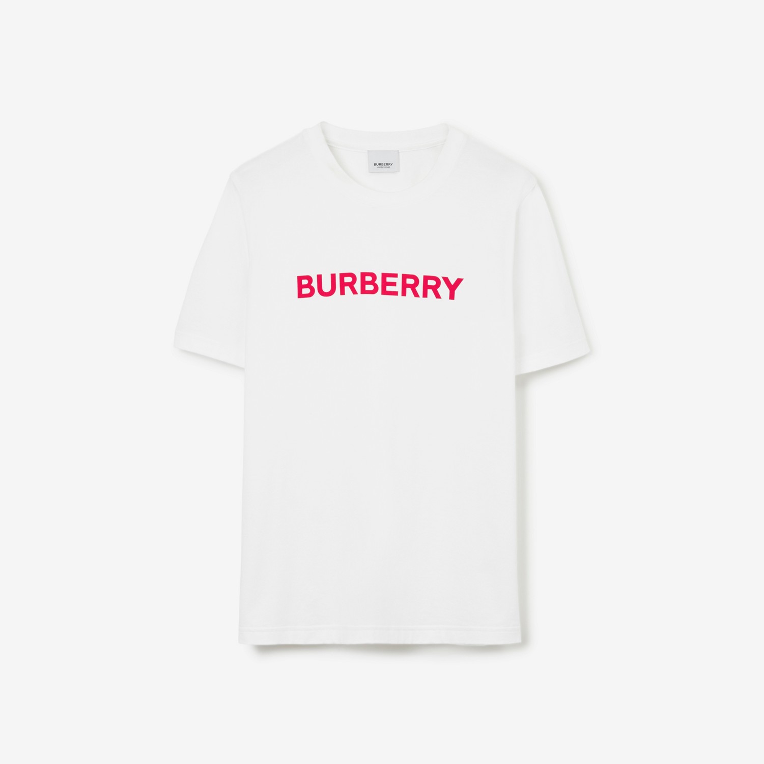 Logo Print Cotton T-shirt in White - Women | Burberry® Official