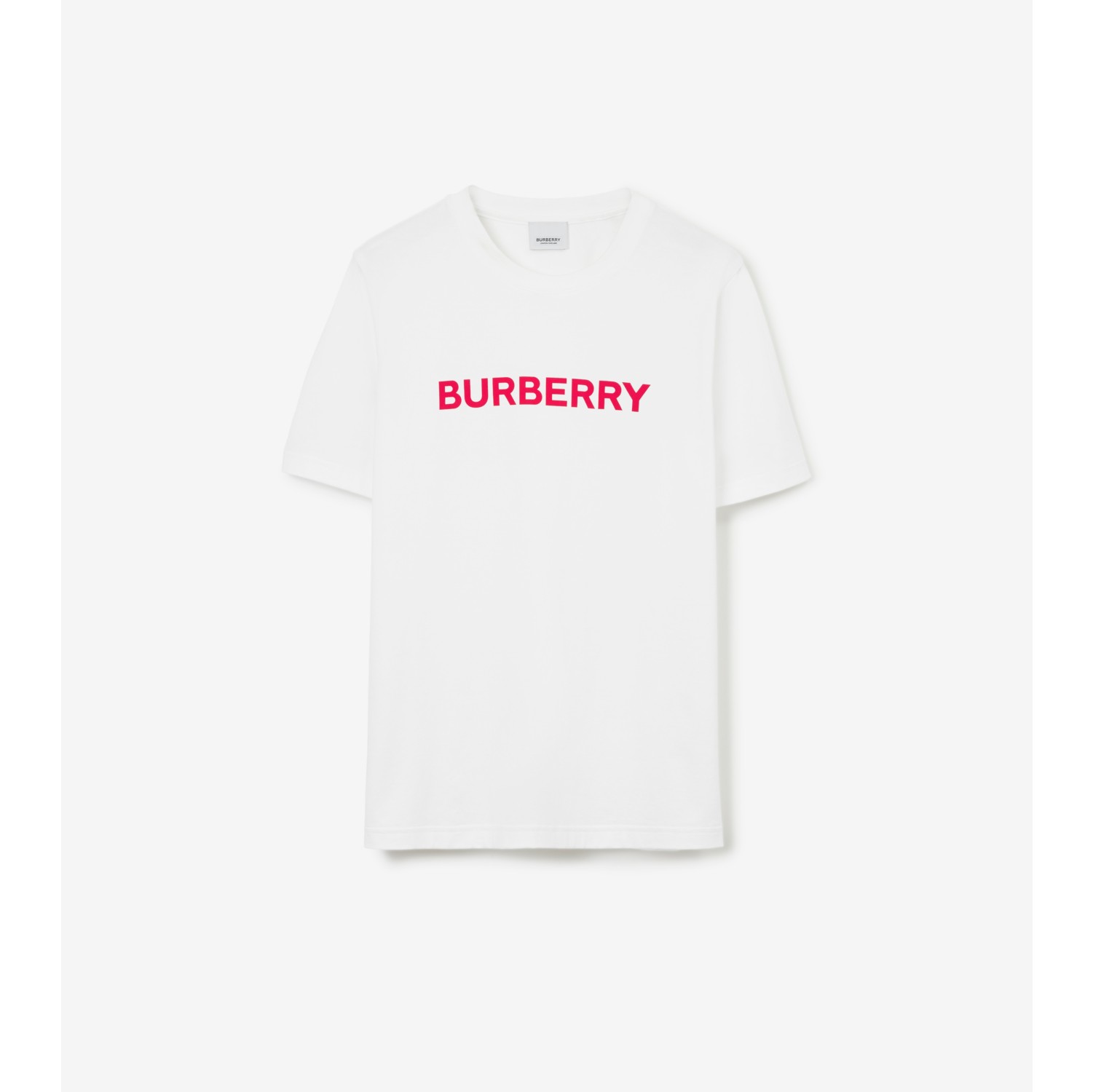 Logo Print Cotton T-shirt in White - Women | Burberry® Official