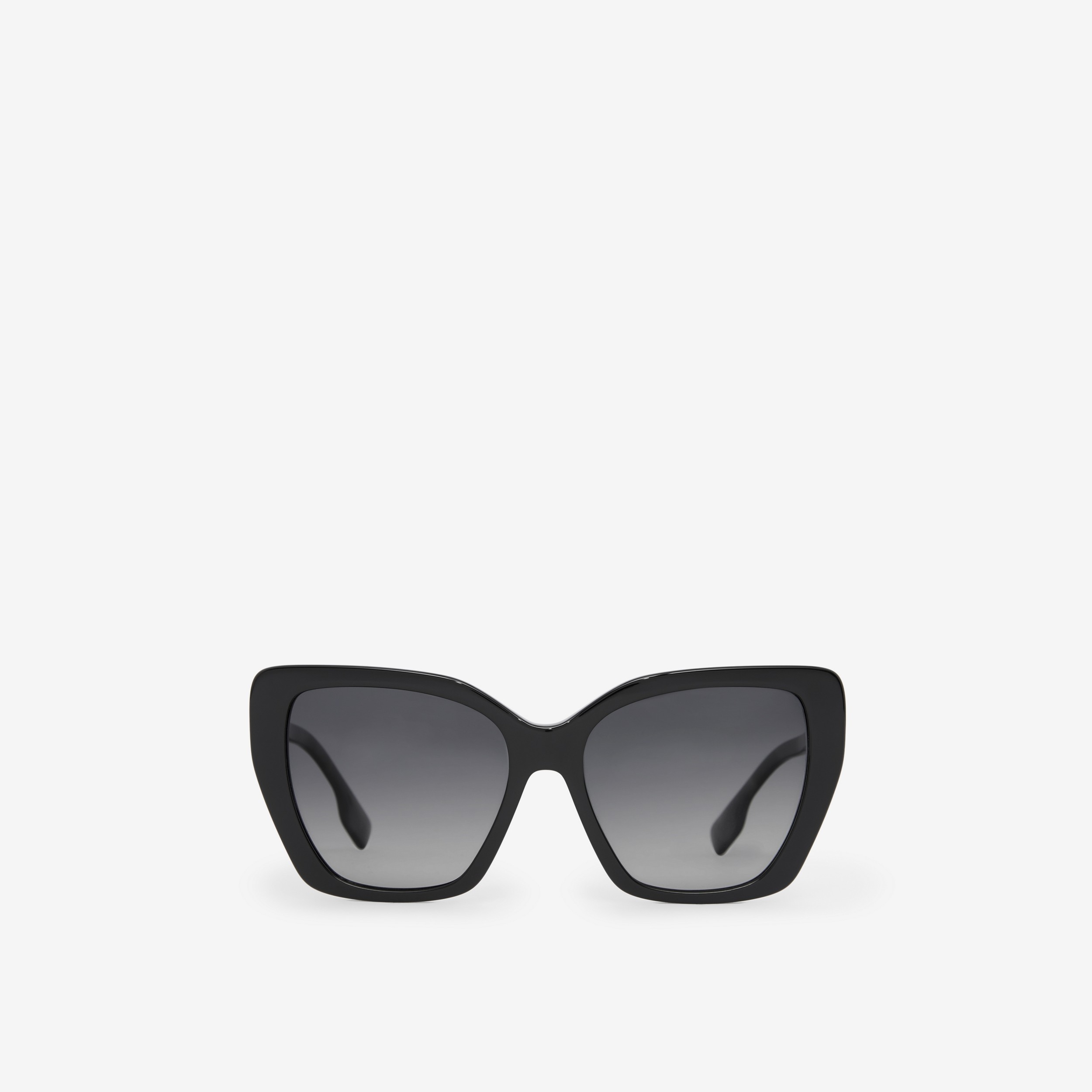 Check Cat-eye Frame Sunglasses in Black - Women | Burberry® Official - 1