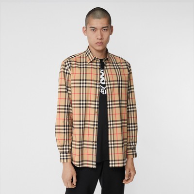 burberry style check shirt