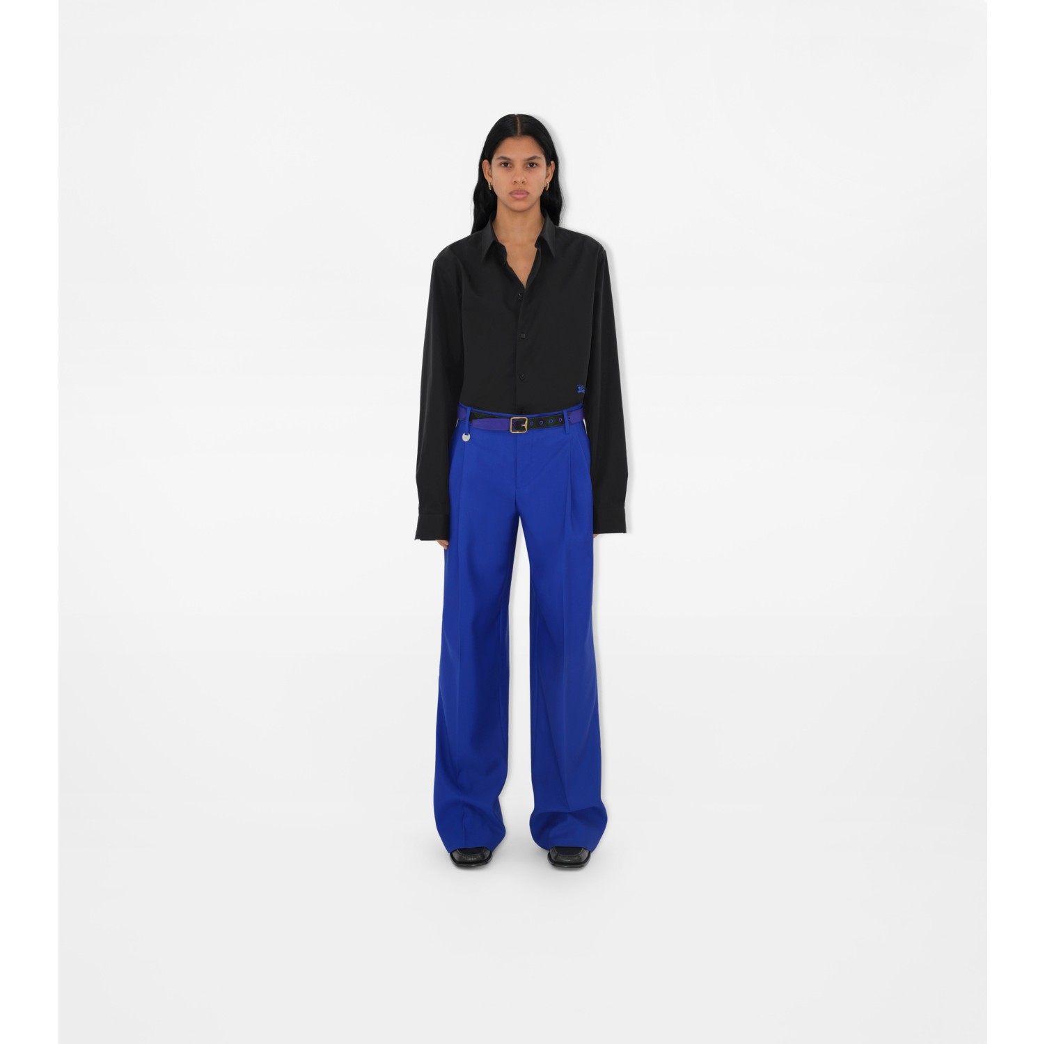 Check B Buckle Belt in Knight - Women | Burberry® Official