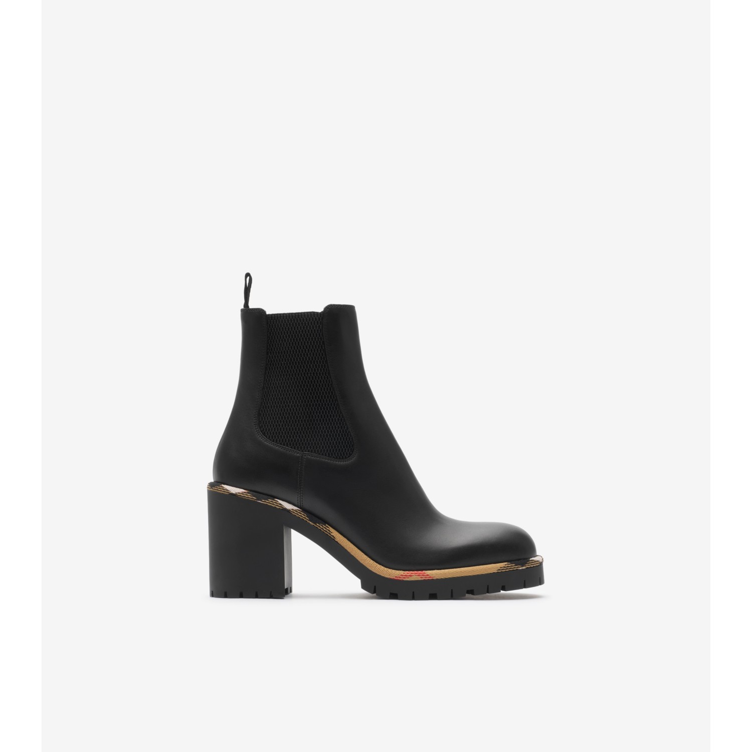 Leather Gravel Heel Chelsea Boots​
