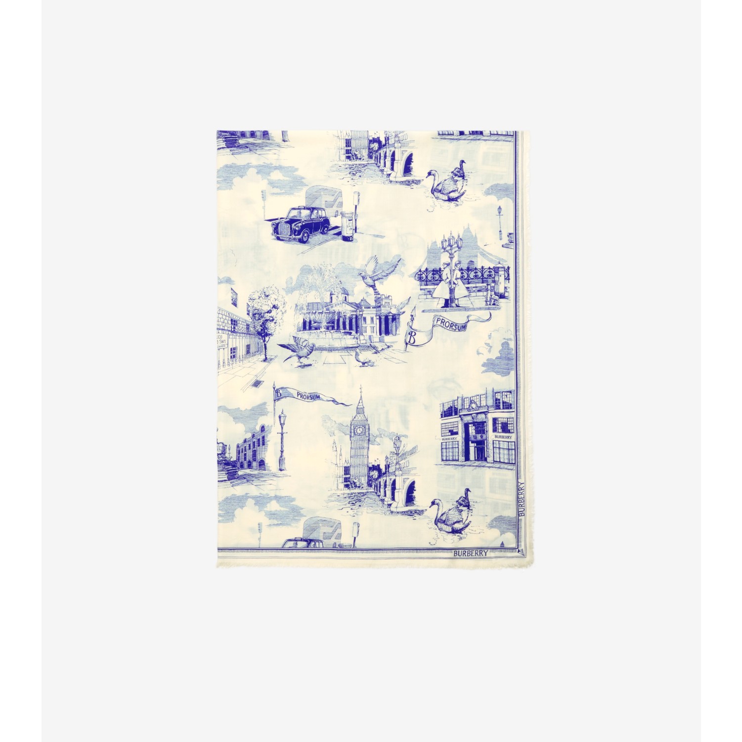 London Landmarks Wool Silk Scarf