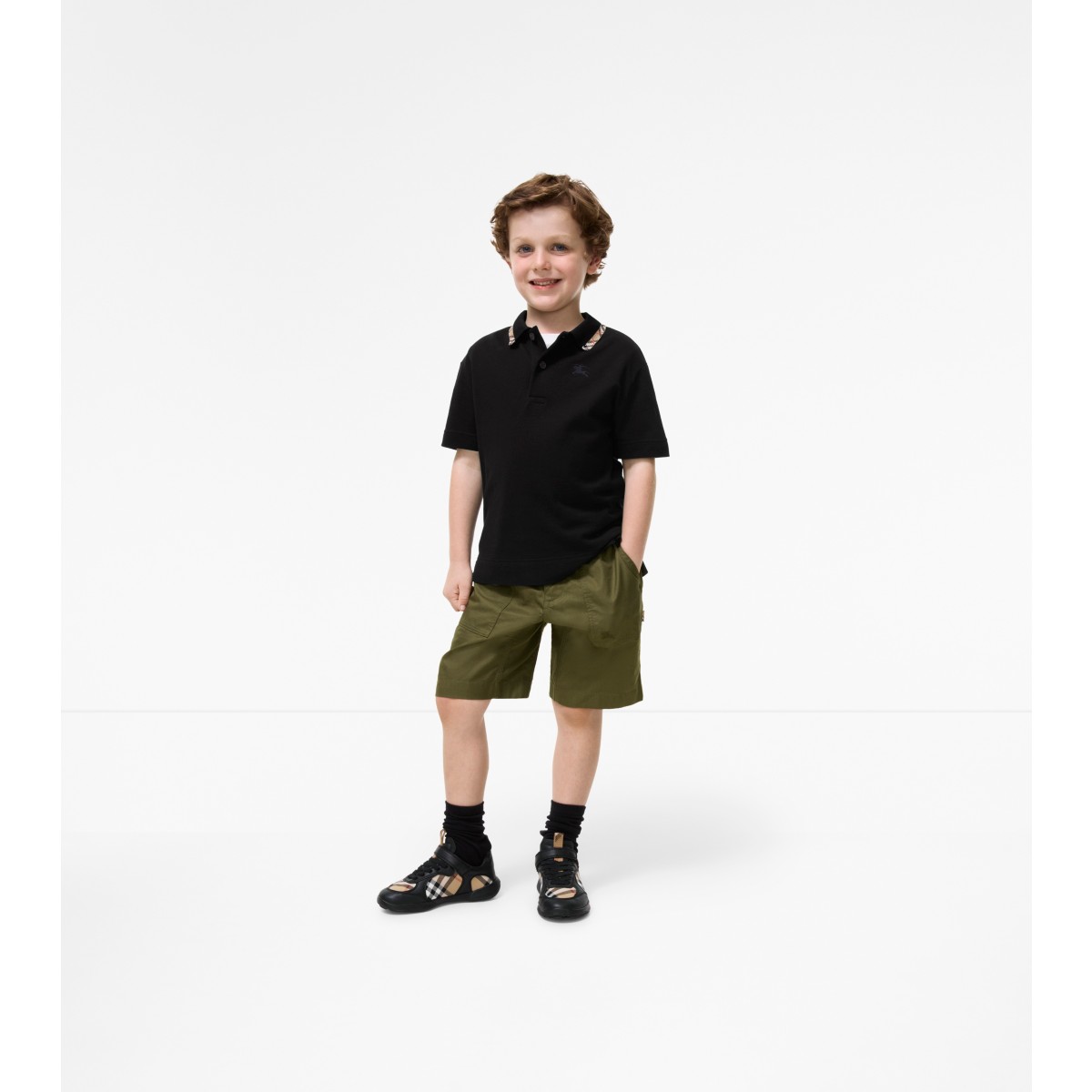 Embroidered Twill Cargo Shorts