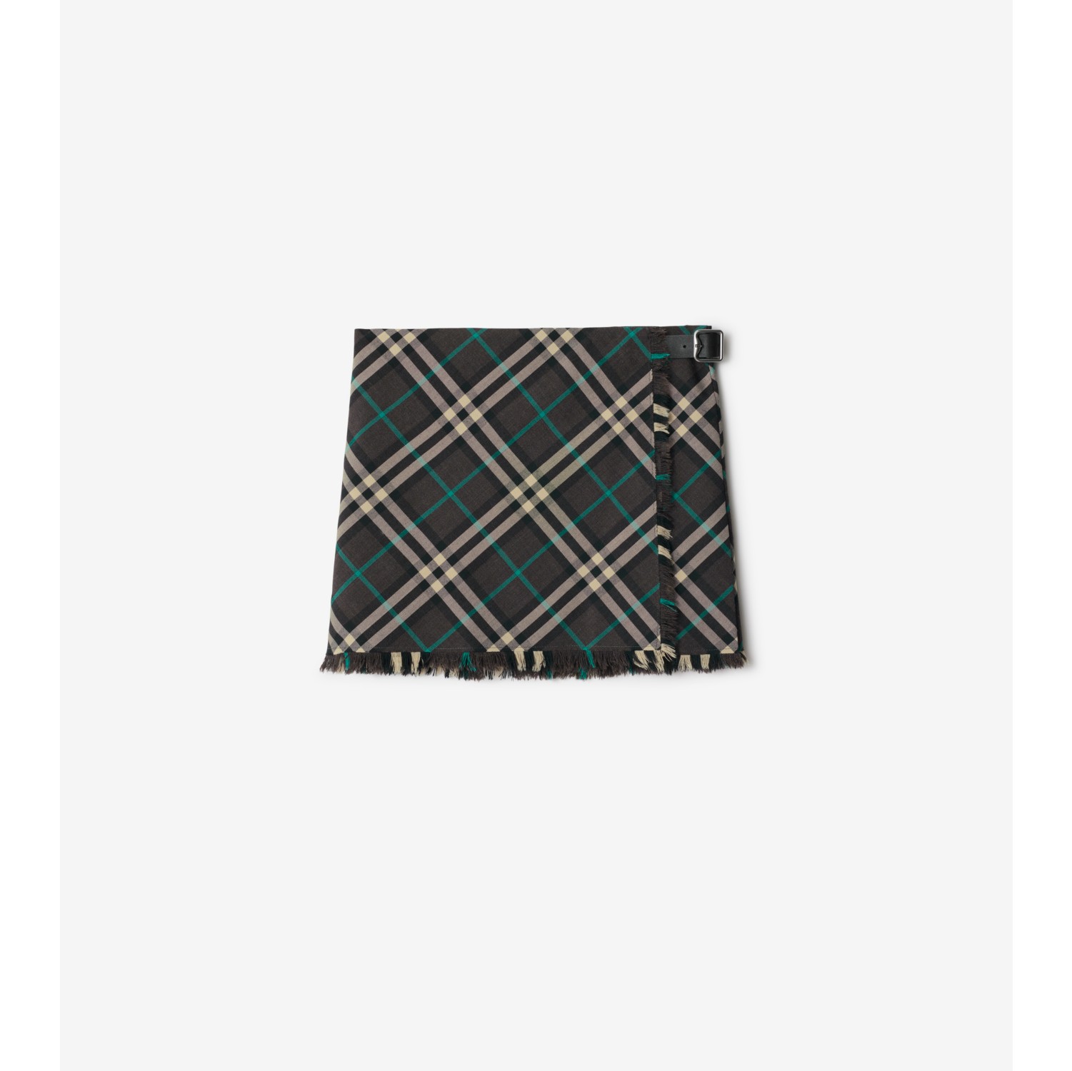 Minissaia kilt de mescla de lã em Check