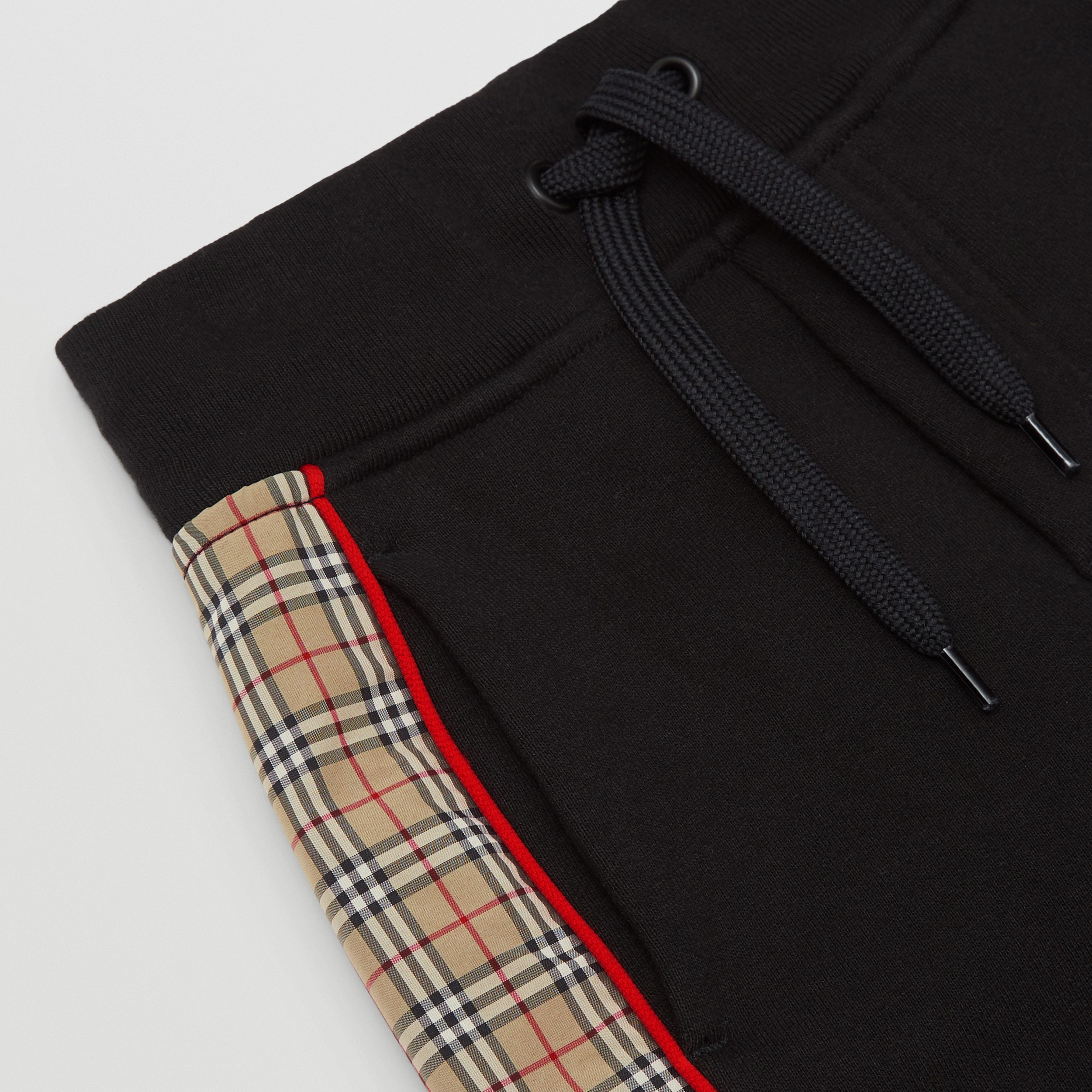 Check Panel Cotton Shorts in Black - Children | Burberry® Official - 2