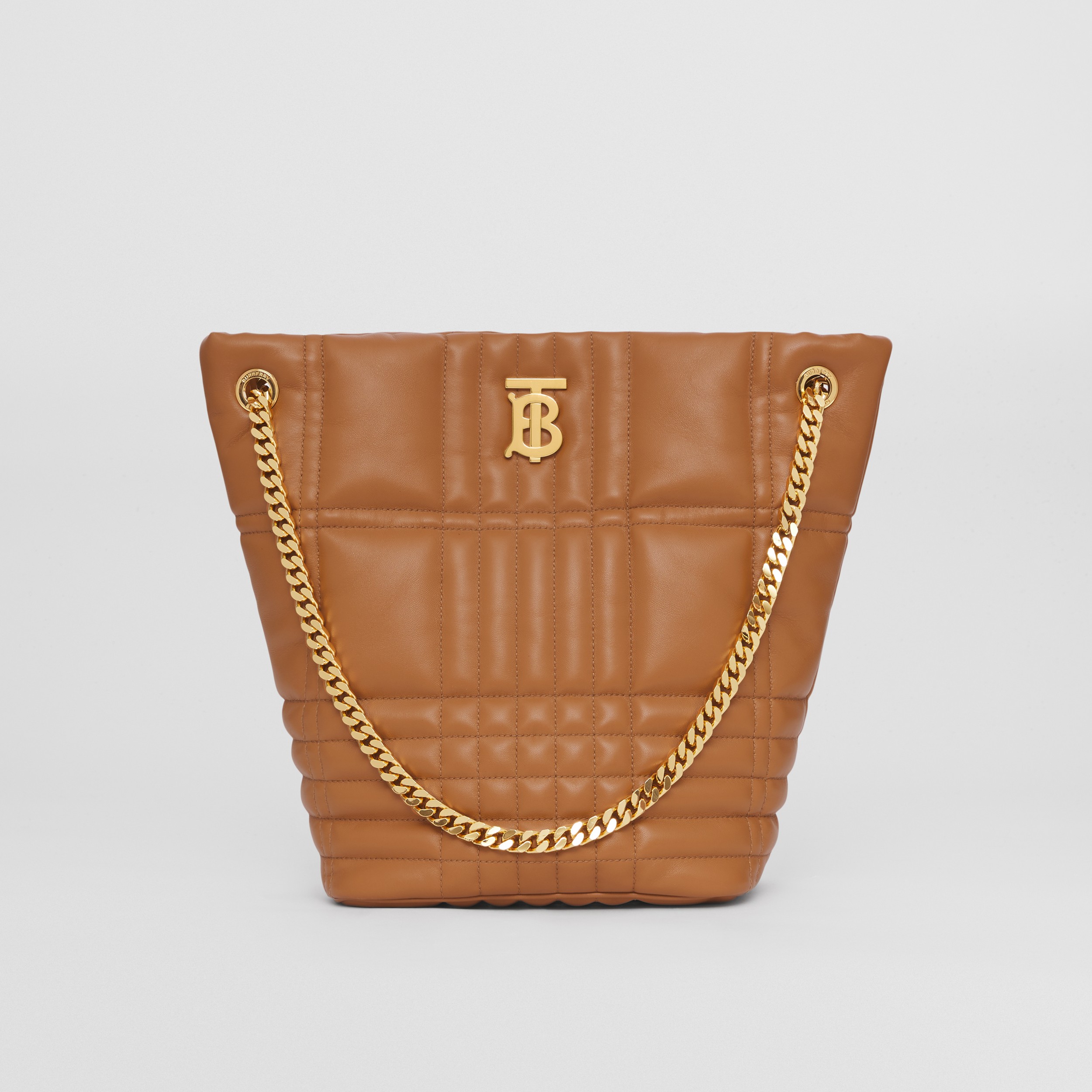 Quilted Leather Medium Lola Bucket Bag in Maple Brown - Women | Burberry® Official - 1