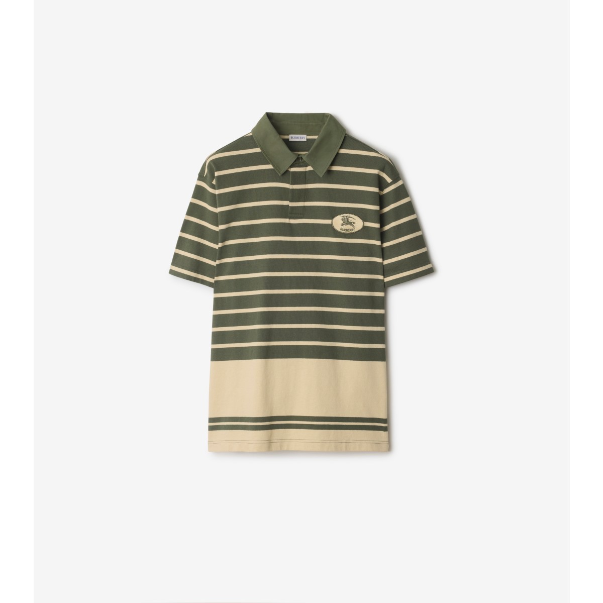 Burberry Striped Cotton Polo Shirt