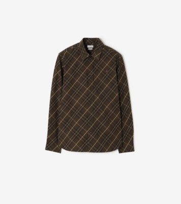 Classic Fit Check Cotton Shirt Sepia ®