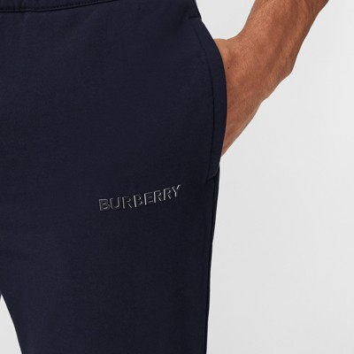 ロゴプリント ストレッチコットン ジョギングパンツ (コールブルー) - メンズ | Burberry®公式サイト