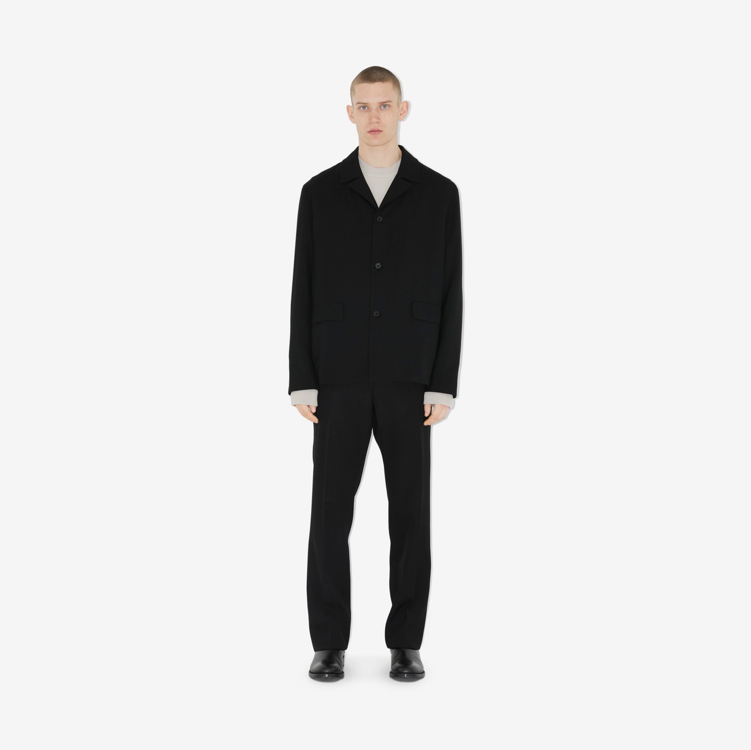 ウール オーバーサイズ テーラードジャケット (ブラック) - メンズ | Burberry®公式サイト