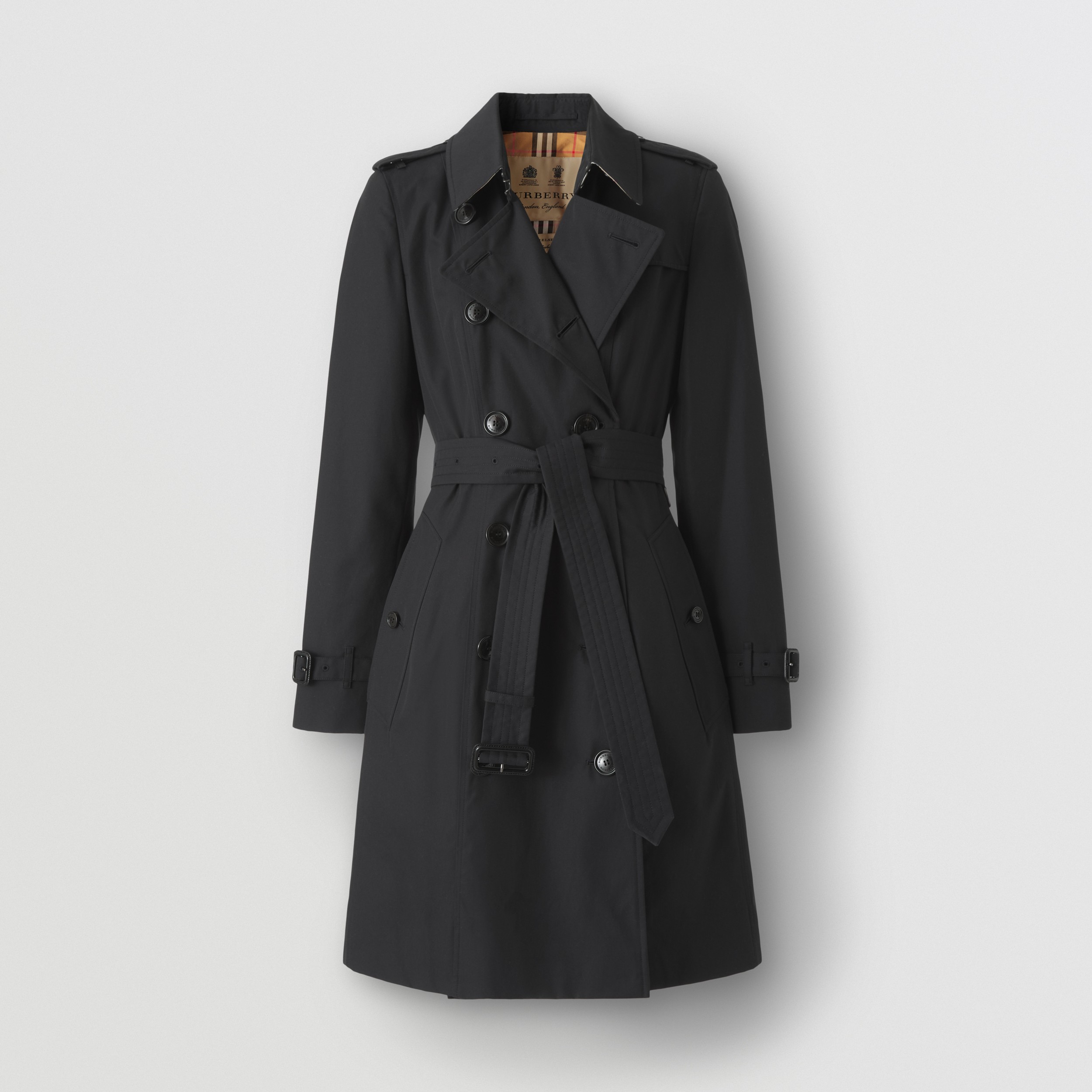 The Mid-length Chelsea Heritage Trench Coat in Midnight - Women | Burberry® Official - 4