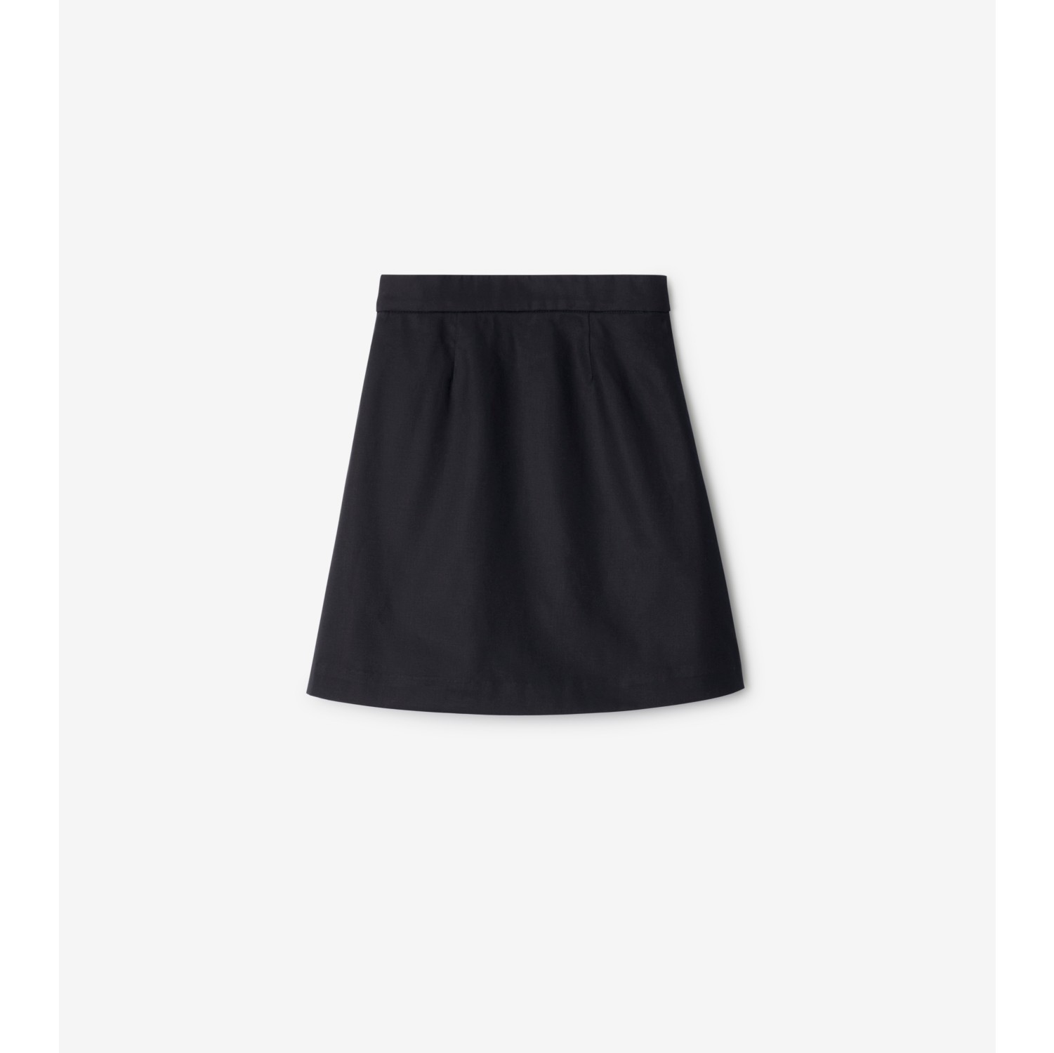 Pleated Cotton Blend Skirt