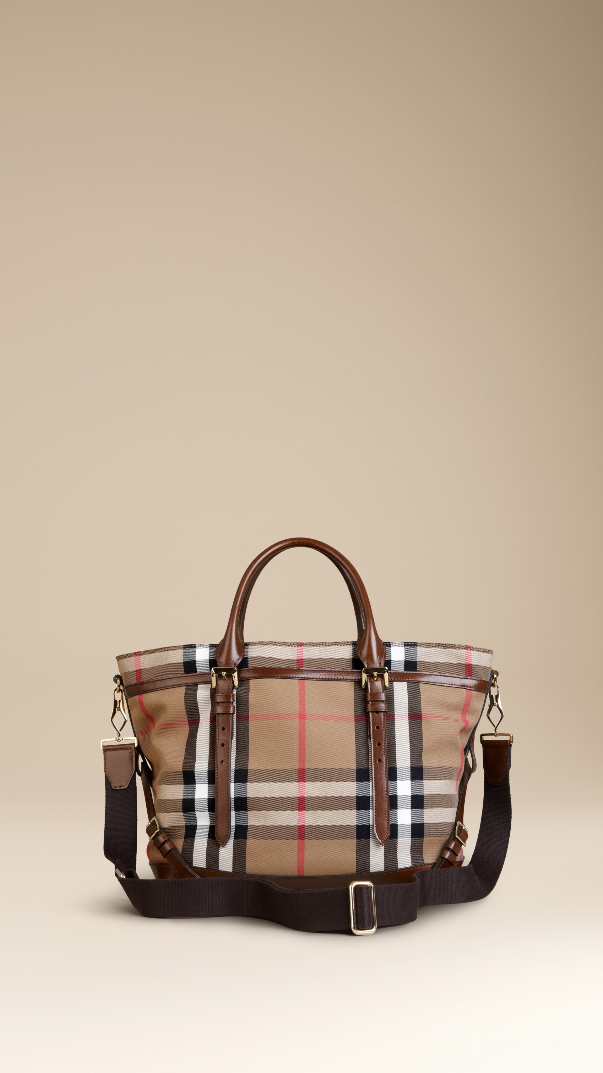 House Check Baby Changing Tote Bag in Dark Tan Burberry United States