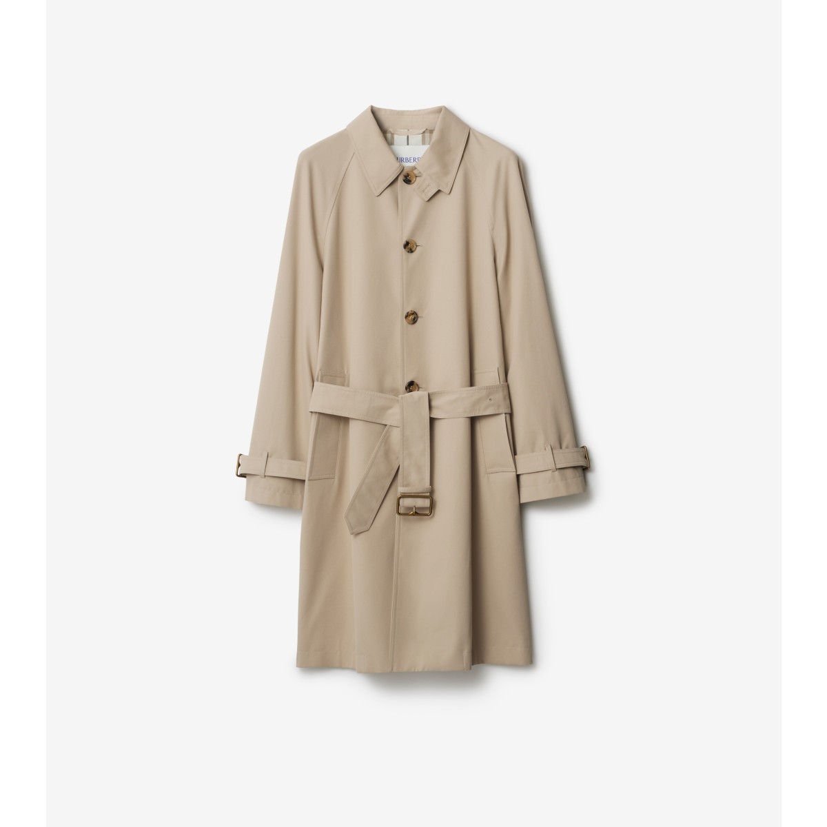 Burberry Gabardine-weave Trench Coat In Fossil