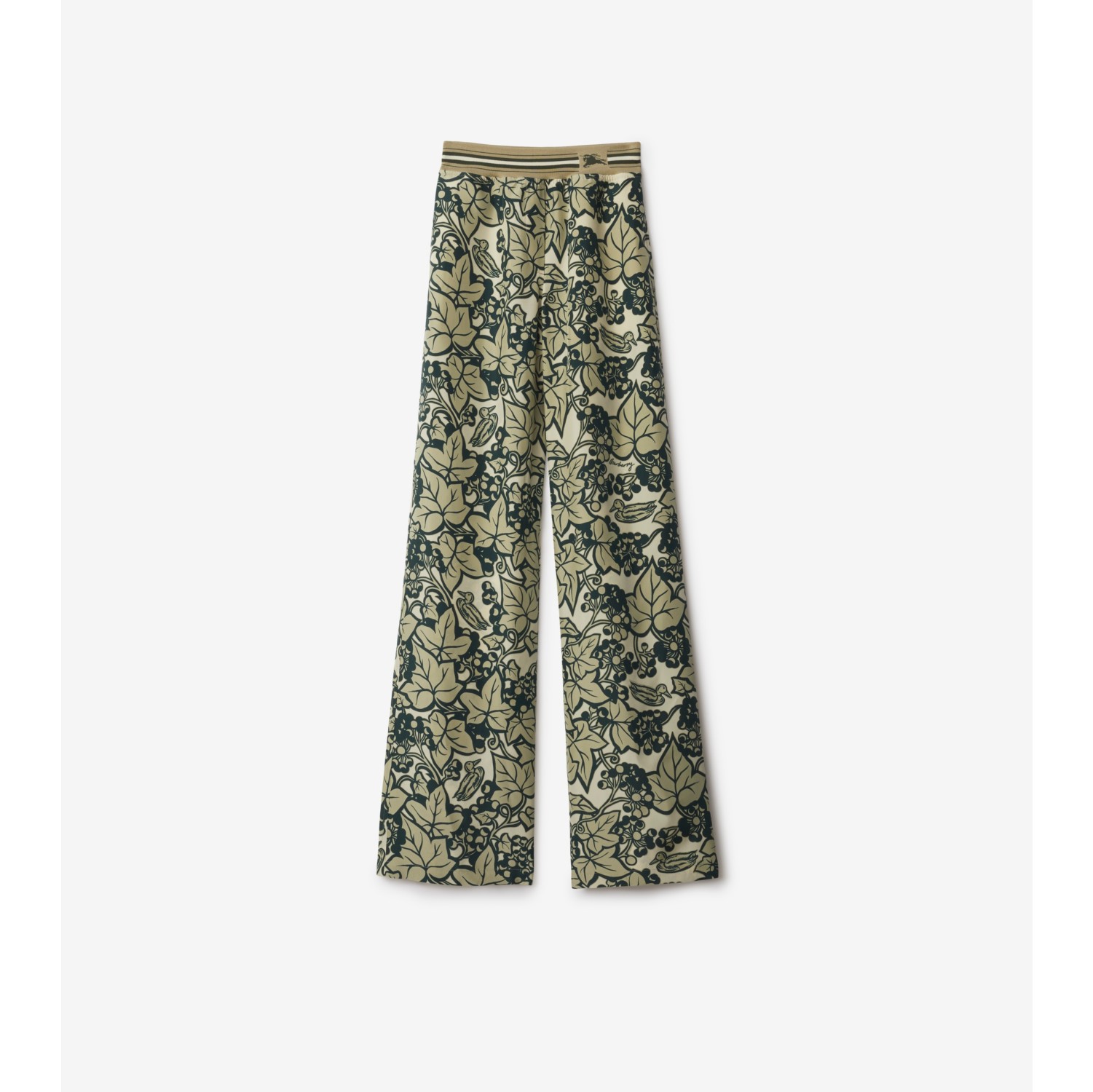 Ivy Silk Trousers in Safari - Women, Cotton | Burberry® Official