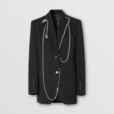 burberry blazer womens black