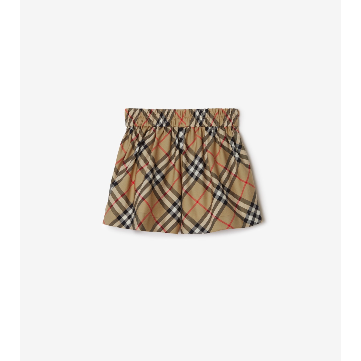 Check Stretch Cotton Shorts