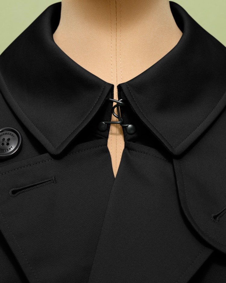 ミッドレングス ケンジントン ヘリテージ トレンチコート (ブラック