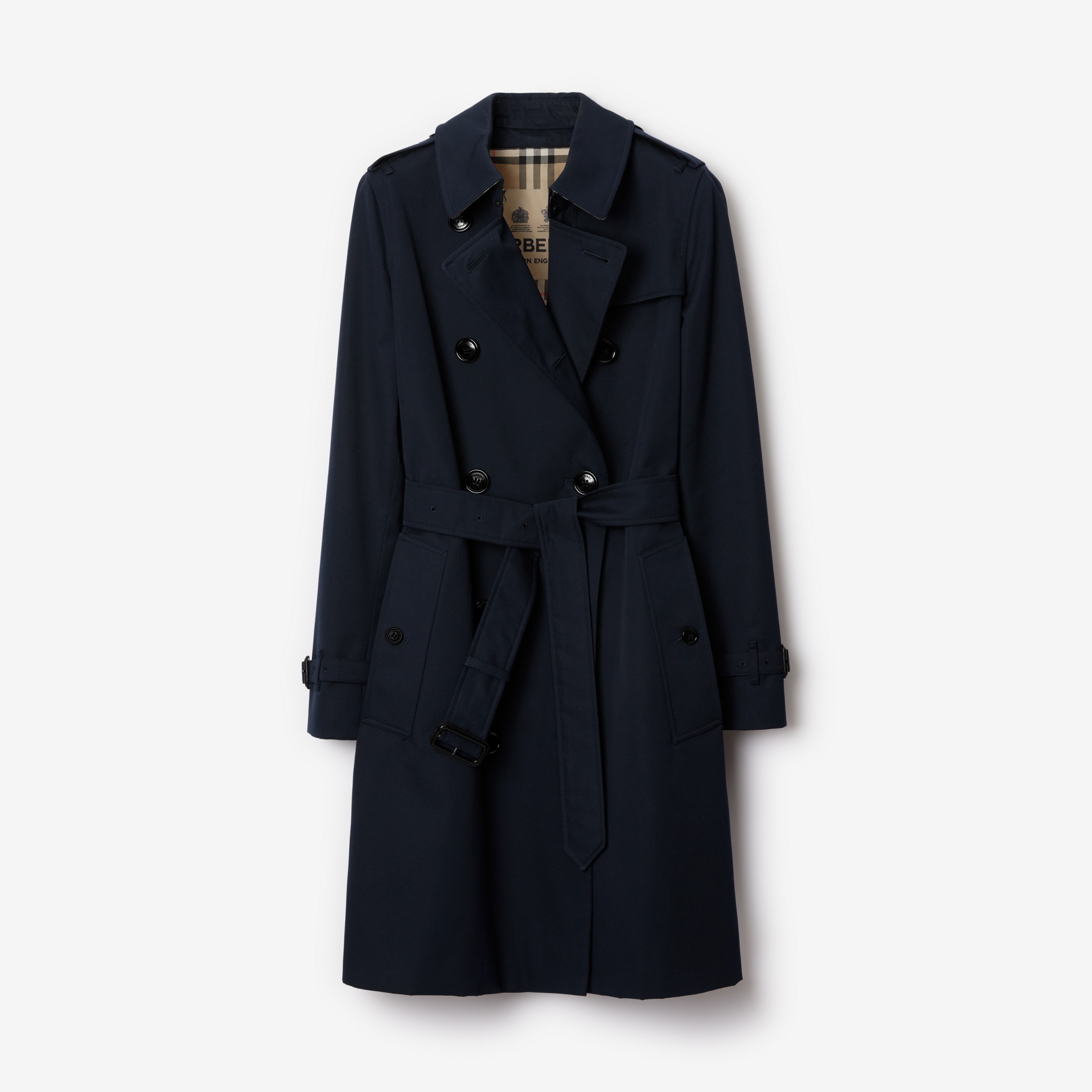 Trench coat Heritage Kensington de longitud media (Azul Penumbra) - Mujer | Burberry® oficial - 1