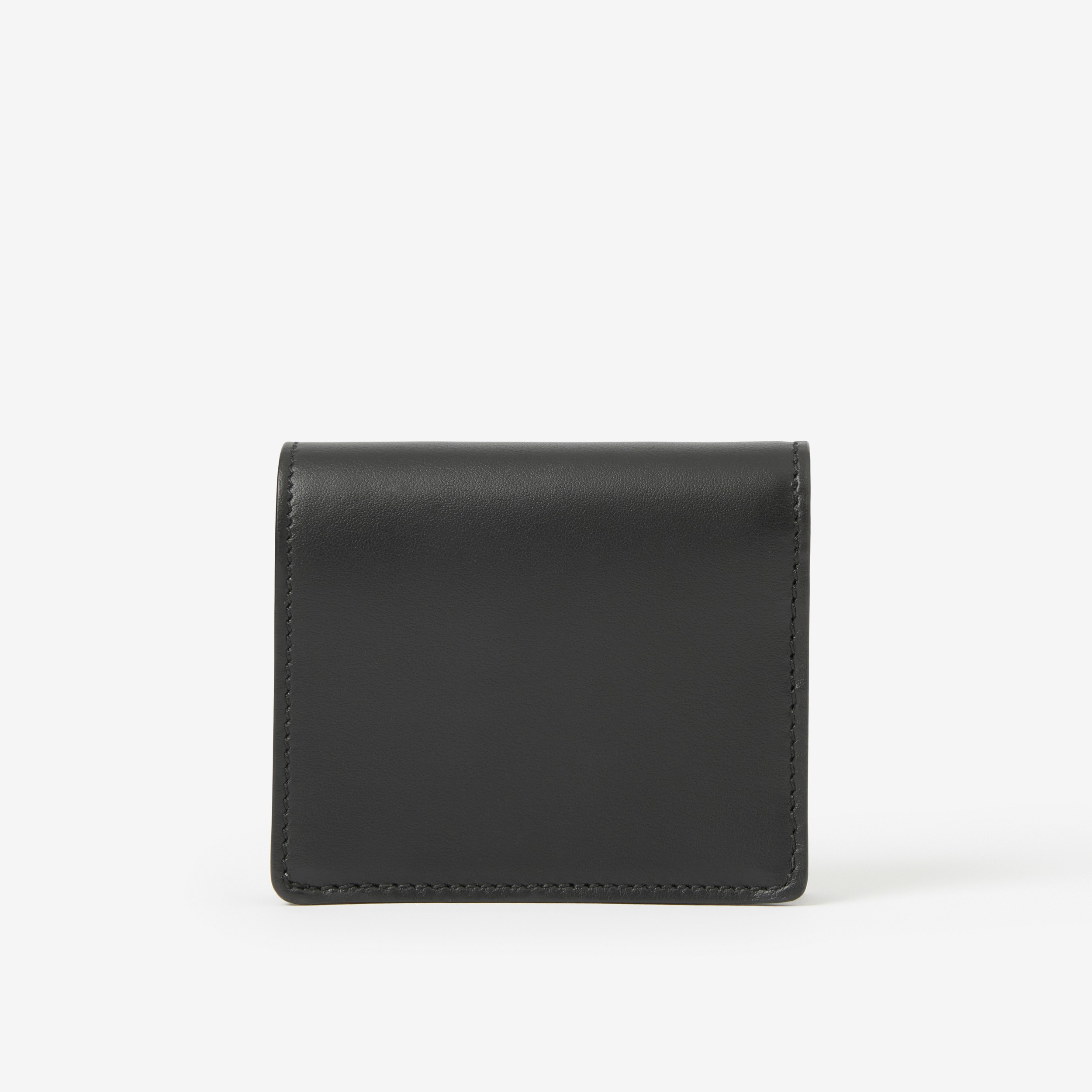 Petit portefeuille à rabat en cuir et Vintage Check (Noir/beige) - Femme | Site officiel Burberry® - 3