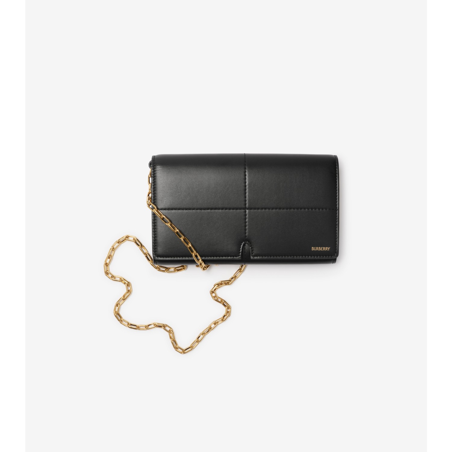 Snip Chain Strap Wallet in Black Women Burberry Official