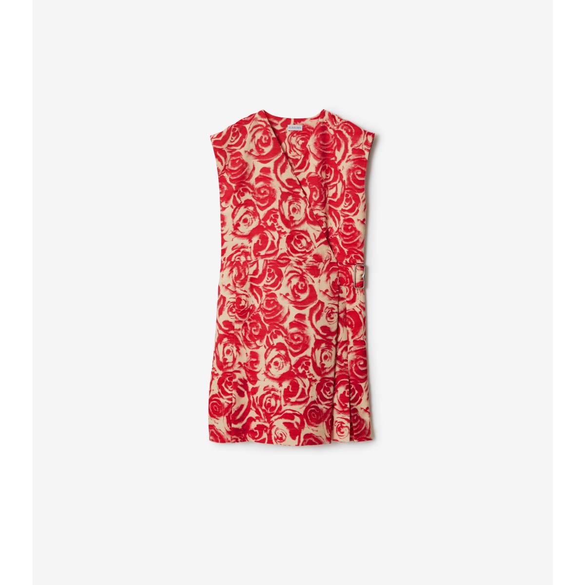 Shop Burberry Rose Cotton Blend Dress In Pillar/sherbet