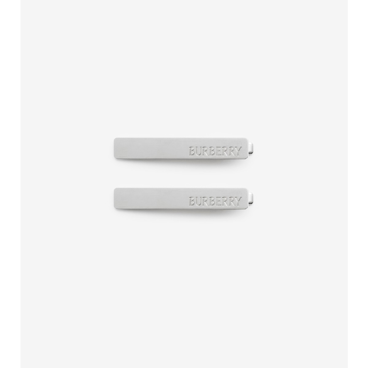 Burberry Logo Hair Clips In Palladio