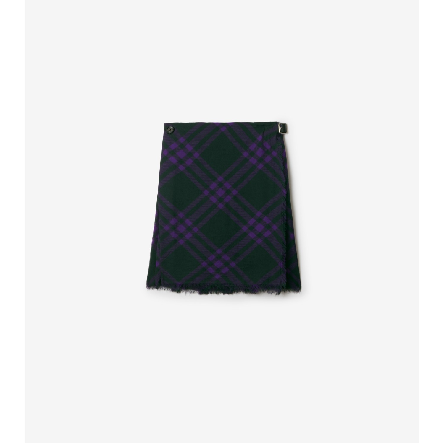 Check Silk Kilt in Royal - Women, Wool | Burberry® Official