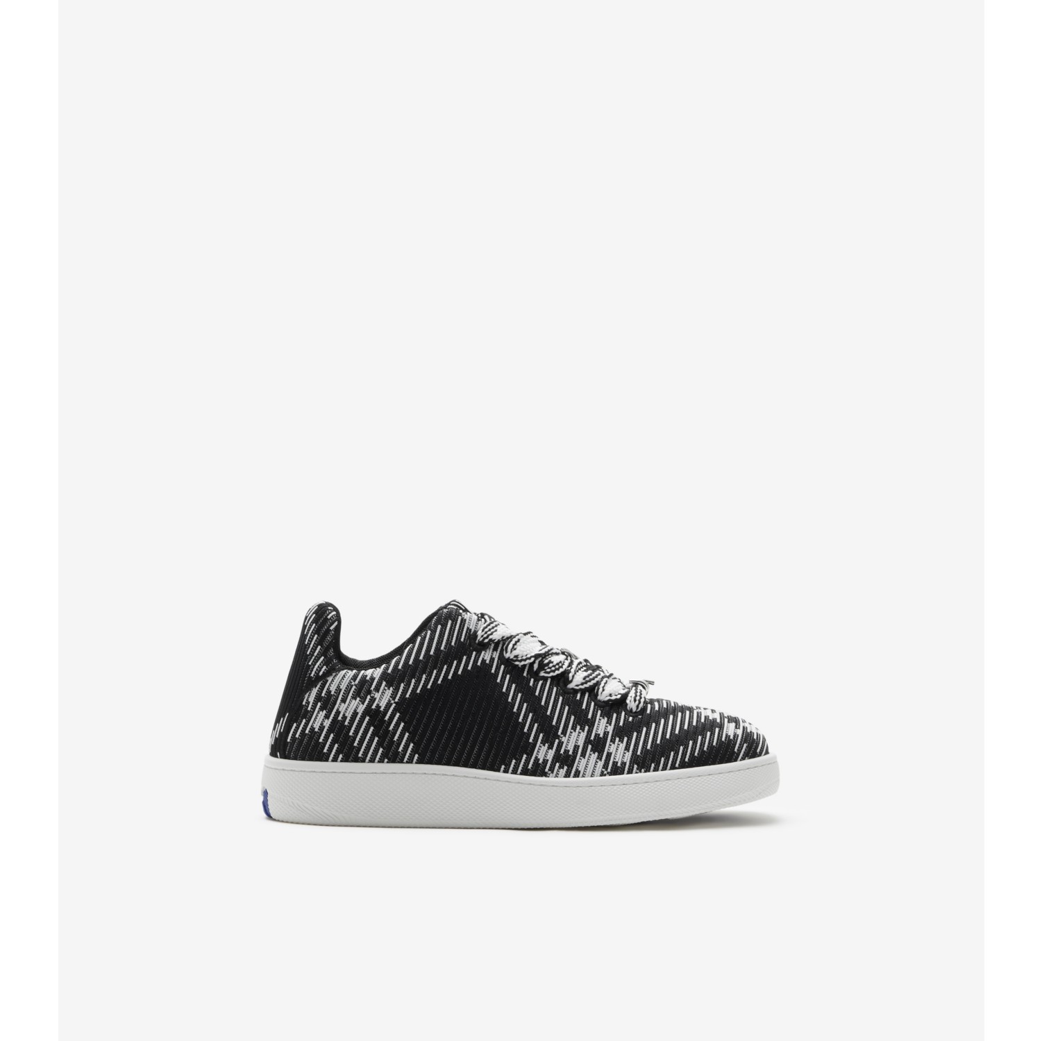 Check Knit Box Sneakers in Black - Men | Burberry® Official