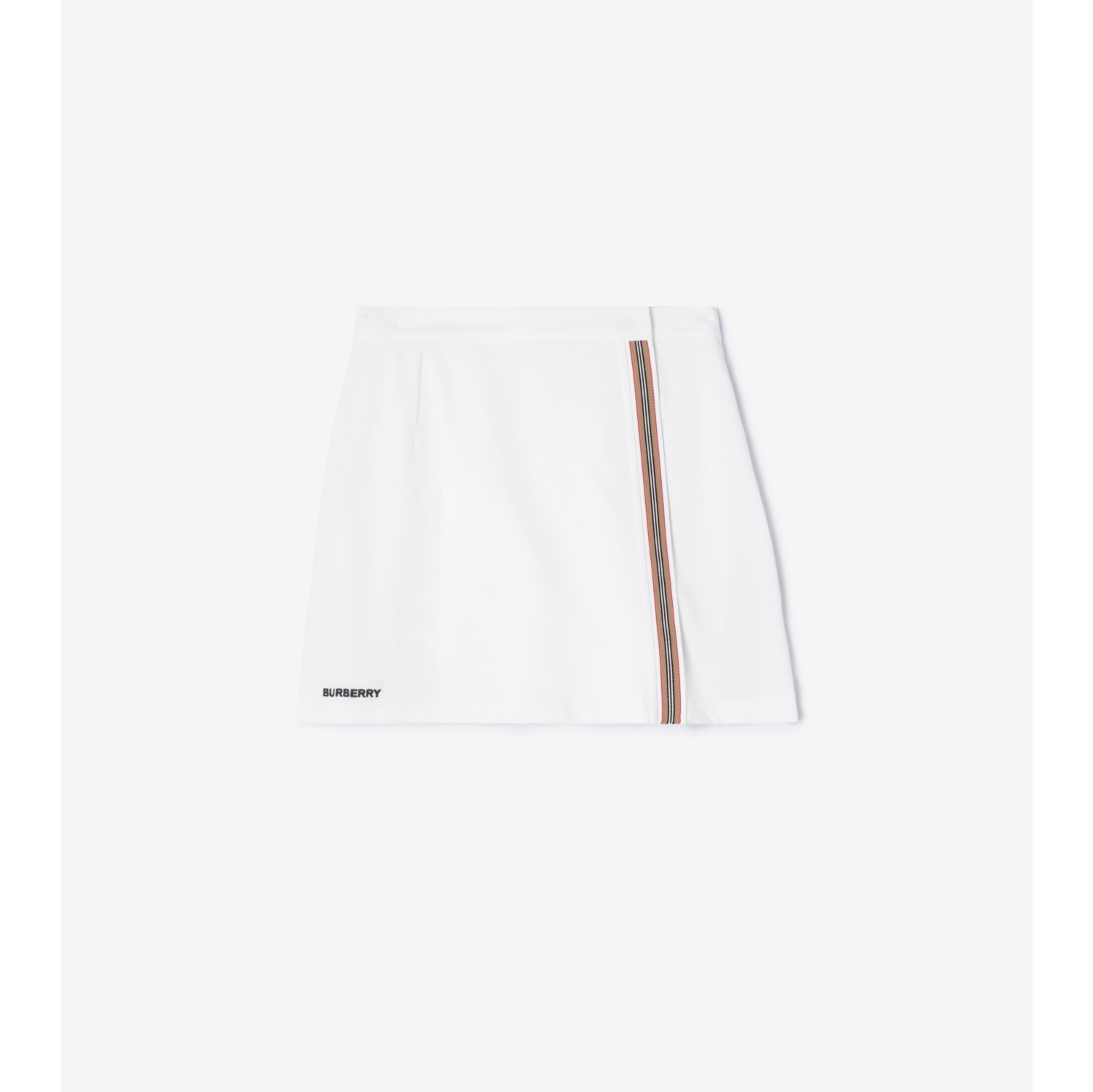 Icon Stripe Stretch Cotton Skort in