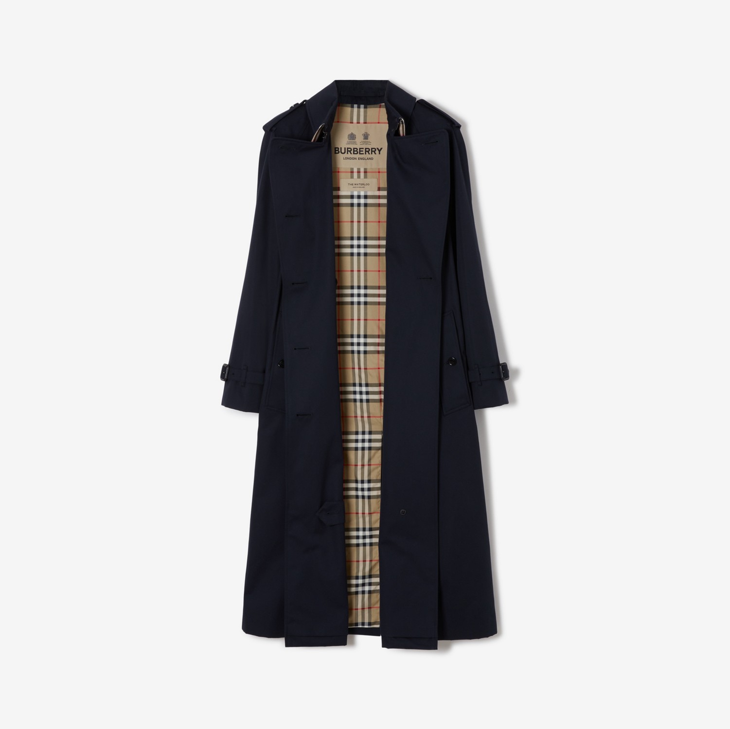 Trench Heritage Waterloo lungo (Blu Carbone) - Donna | Sito ufficiale Burberry®