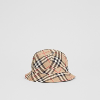 Reversible Vintage Check Bucket Hat in 