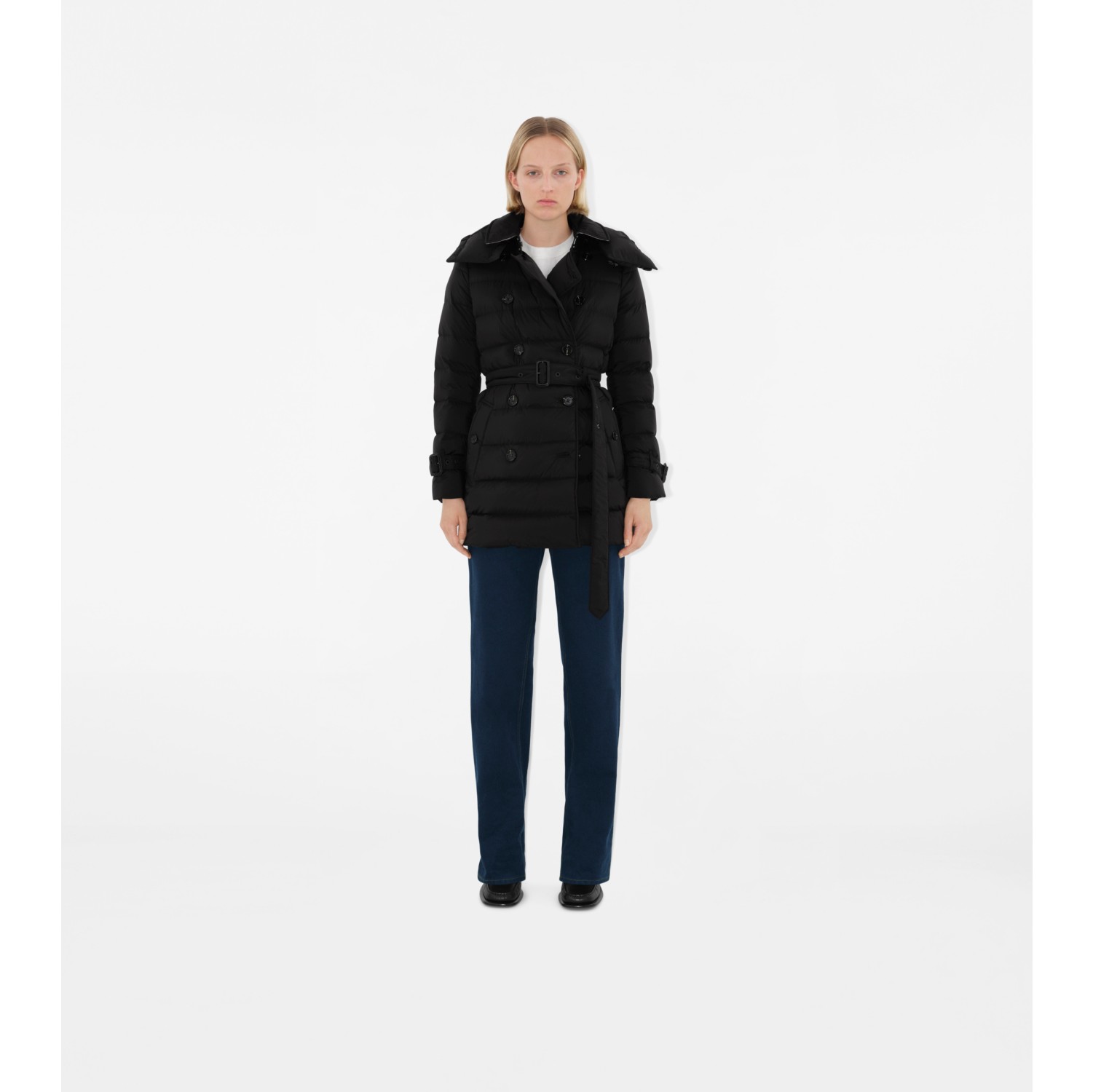 Short Nylon Puffer Coat