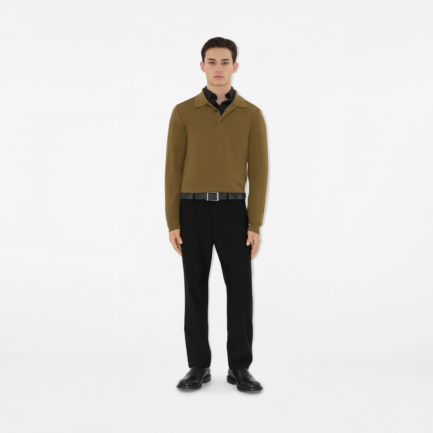 チェック&レザー リバーシブル ベルト (チャコール/シルバー チェック&レザー リバーシブル ベルト (チャコール/シルバー