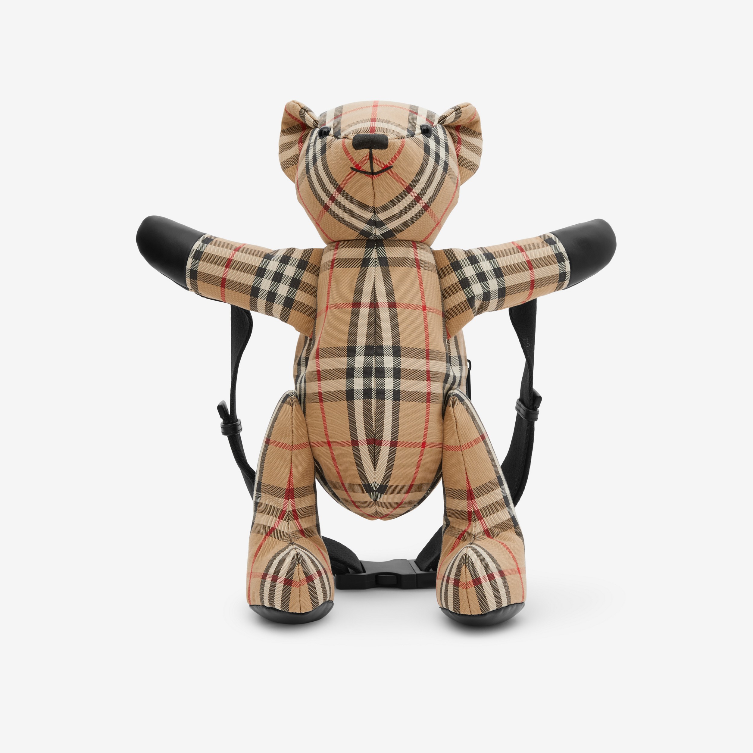 Pochete Thomas Bear com estampa xadrez grande (Bege Clássico) - Crianças | Burberry® oficial - 1