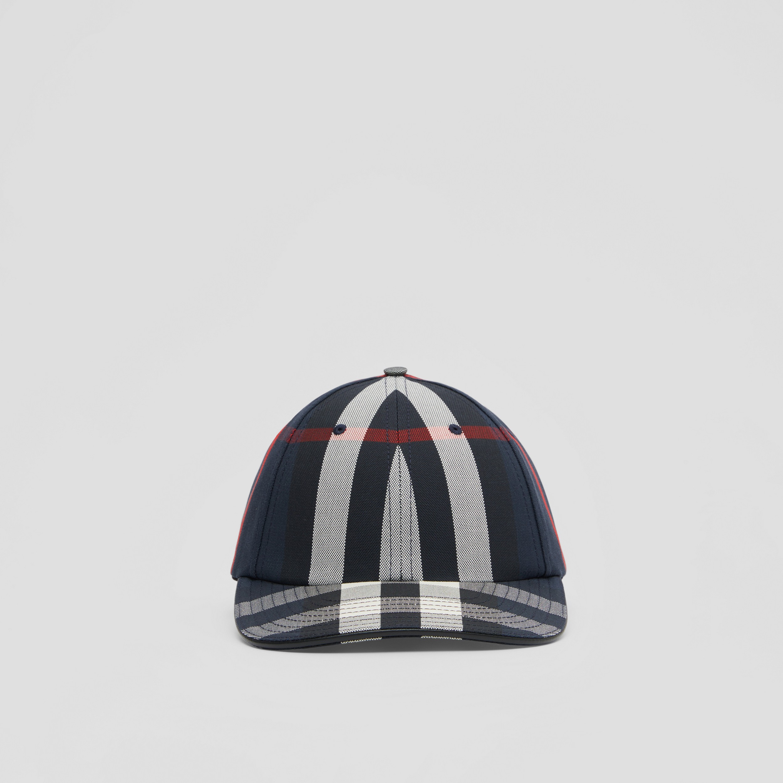 徽标装饰格纹棉质棒球帽 (海军蓝) | Burberry® 博柏利官网 - 1
