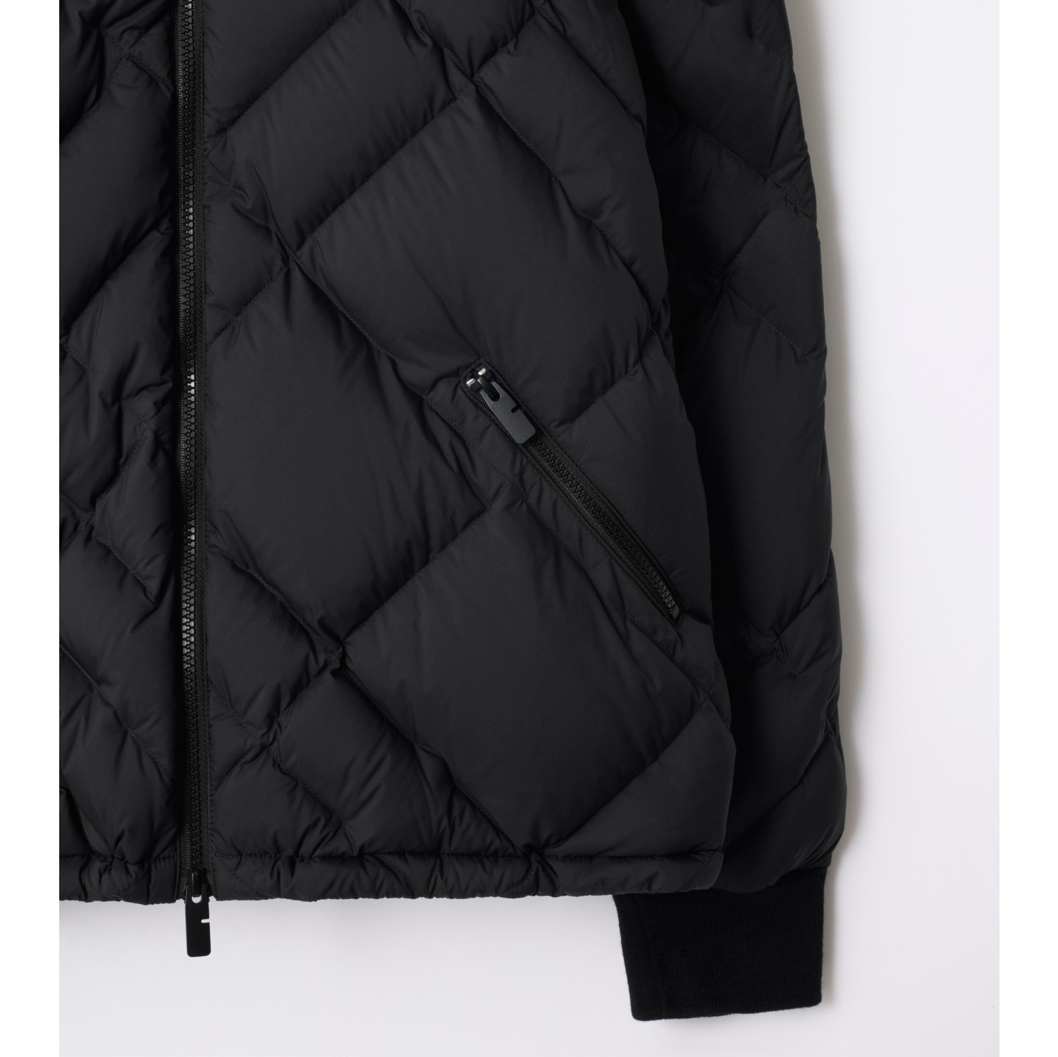 Check-stitch Nylon Doversgreen Puffer Jacket