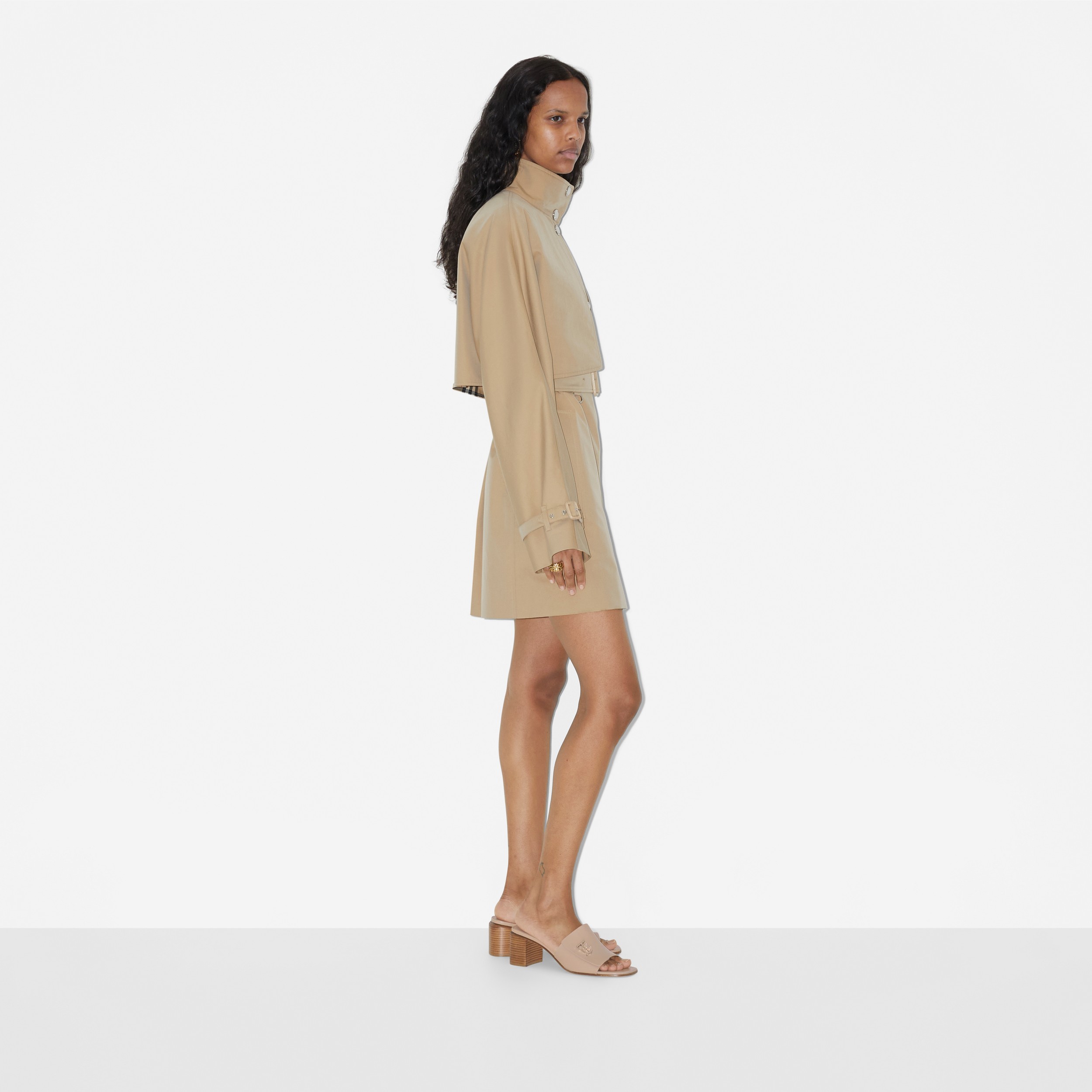Trench coat en algodón de gabardina tropical (Miel) - Mujer | Burberry® oficial - 3
